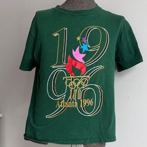 Atlanta 1996 Olympics Green Graphic Adult T-Shirt
